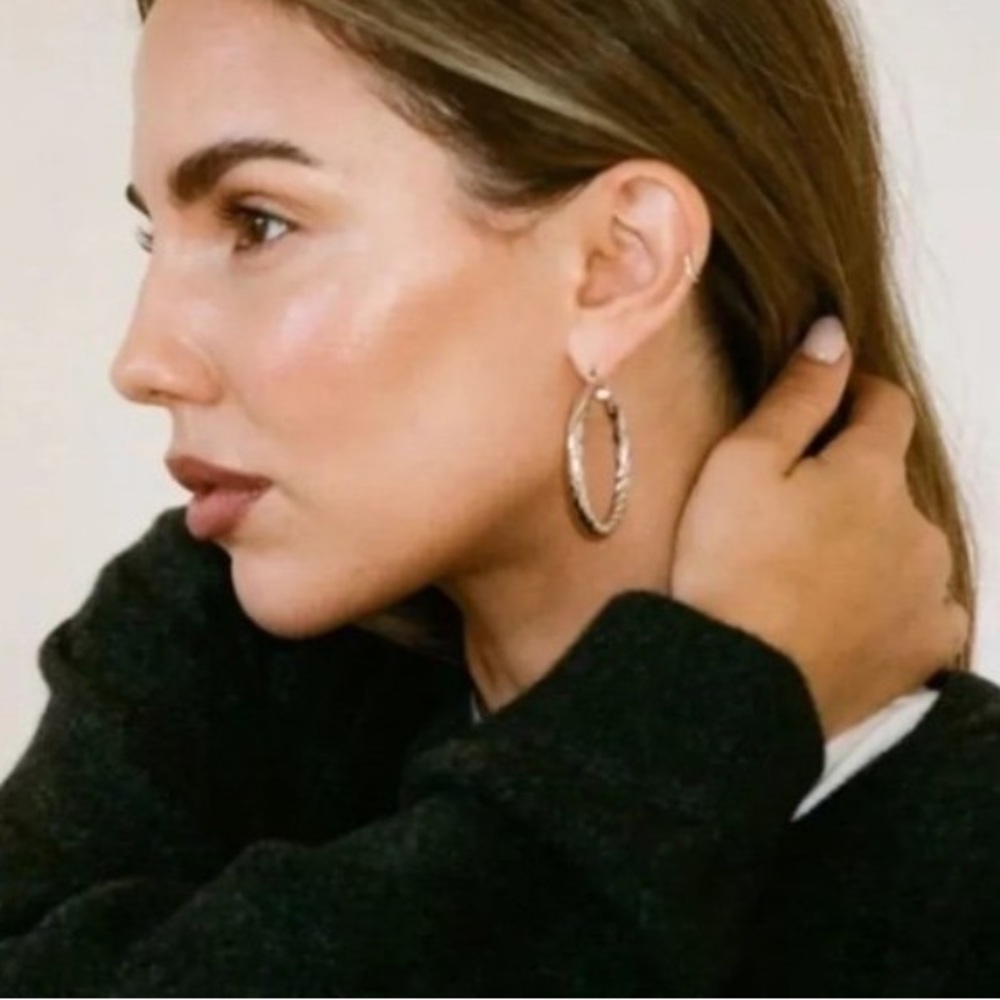 Rumored Elegant large silver Hoop Earrings